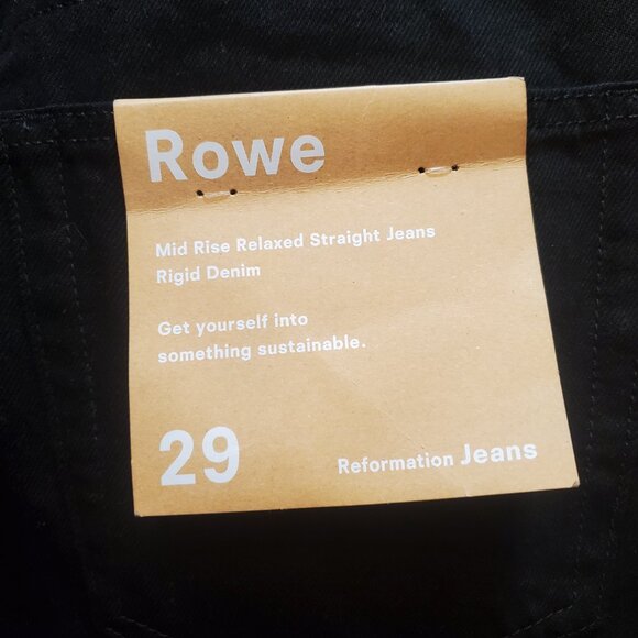 NWT Reformation X Camille Rowe Black Jeans, Size 29 - Picture 5 of 12